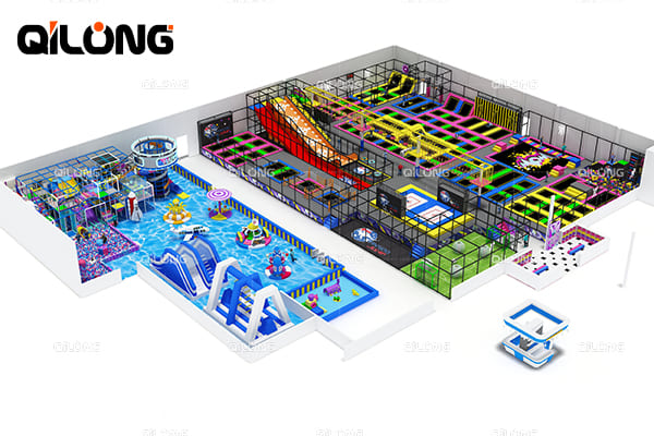 Развлекательный комплекс Qilong * * Батутный парк в Испании