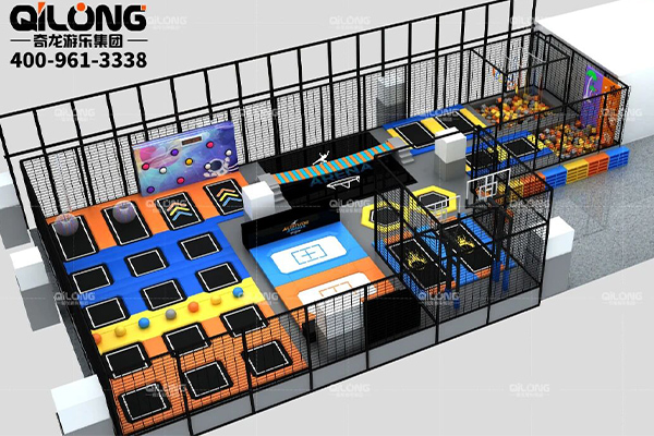 Qilong Amusement** Сингапурский батутный парк площадью 500 кв. м